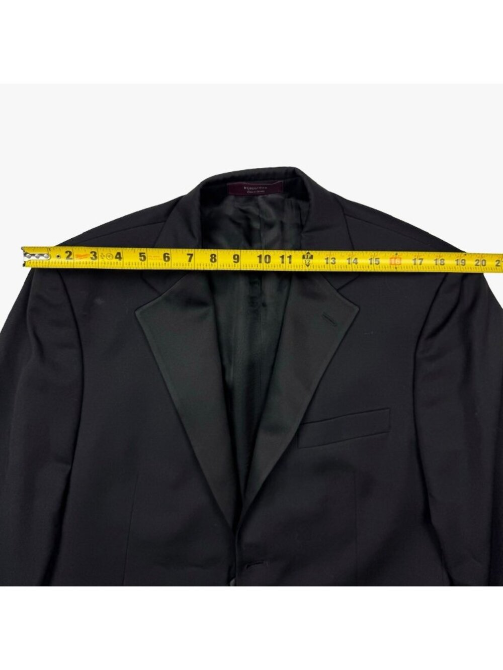 Nordstrom Men's 100% Wool 2-Button Satin Lapel Blazer Jacket Black • 40R - Picture 10 of 14